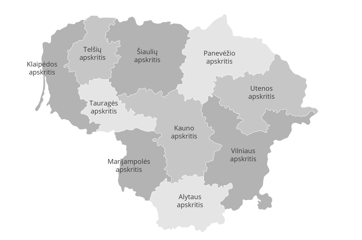 Lietuvos žemėlapis – reklamos vietos